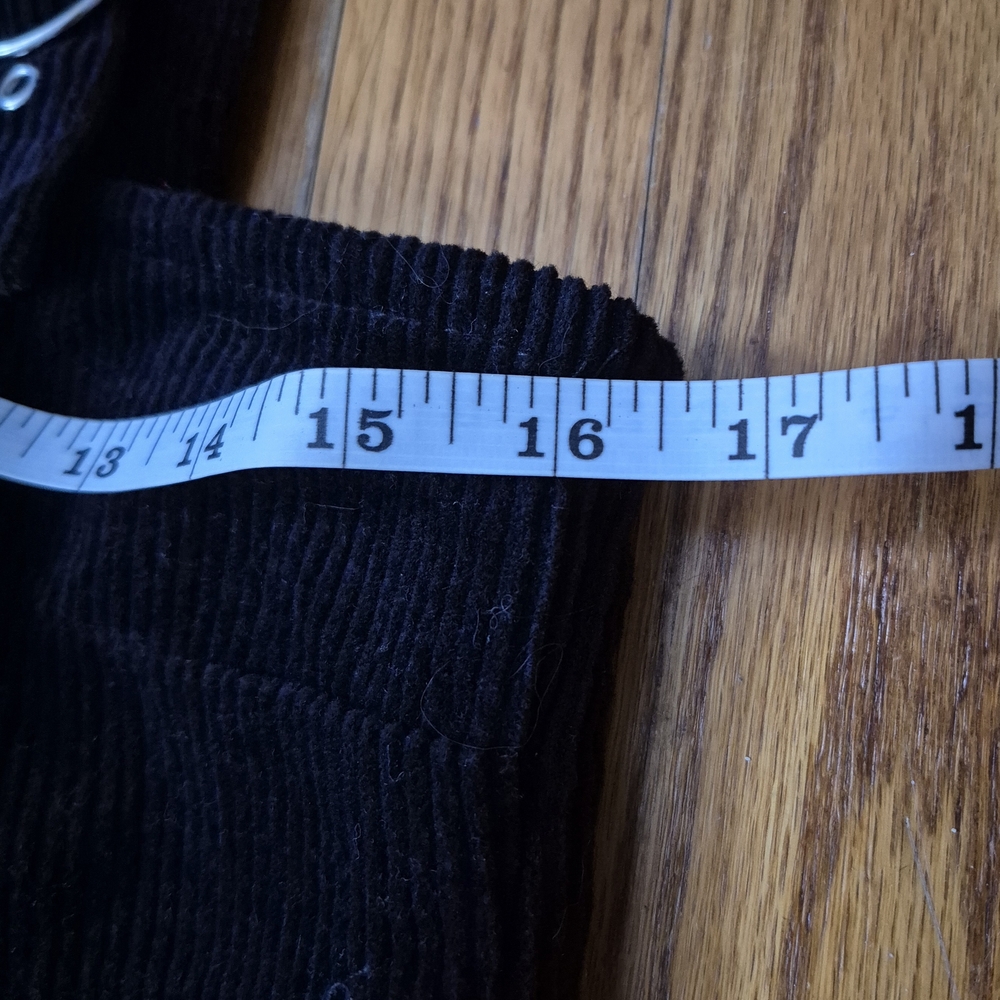 NWT Forever 21 Coastal Cowgirl Black Corduroy Pinafore Dress with Buckle Straps - Picture 7 of 8
